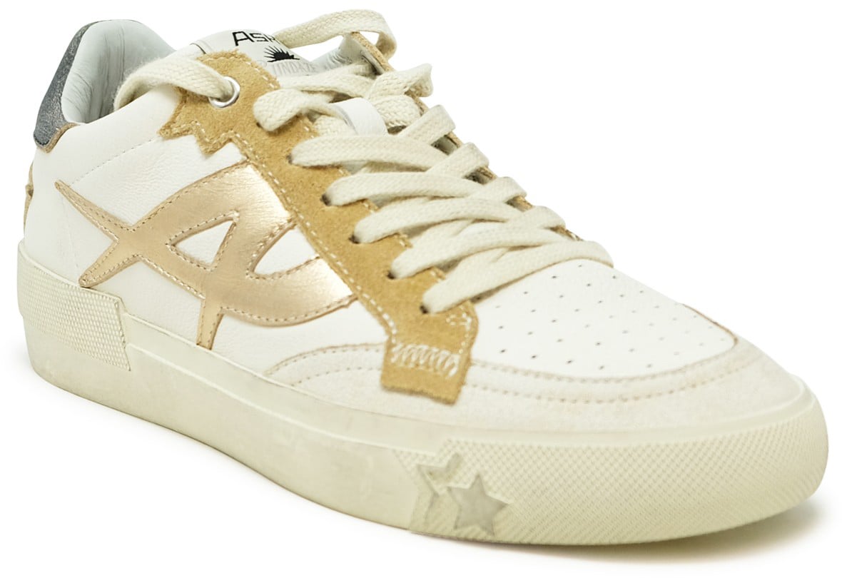 Ash ASH BEIGE/WHITE LEATHER S24-MOONLIGHT06 SNEAKERS Wit