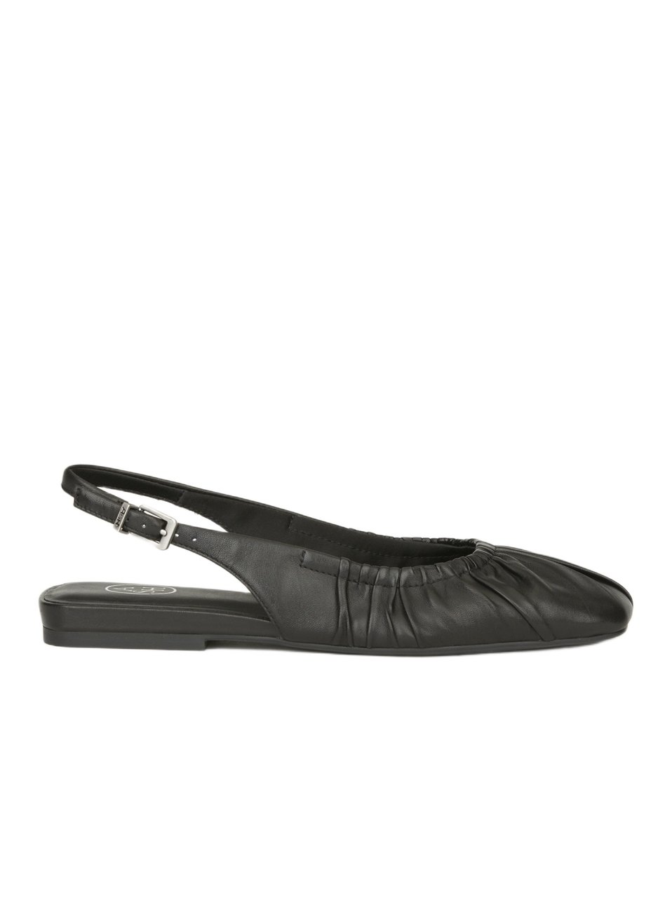 Ash Minimalist Black Leather Sandals With Adjustable Slingback Strap Grijs
