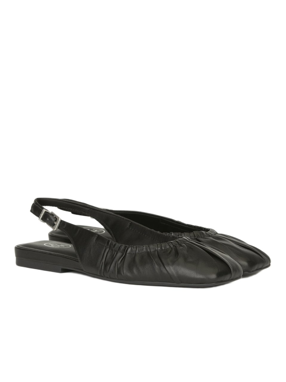 Ash Minimalist Black Leather Sandals With Adjustable Slingback Strap Grijs