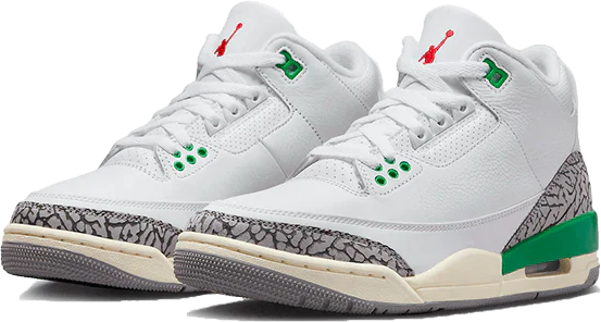 Asics Jordan 3 Retro Lucky Green Groen
