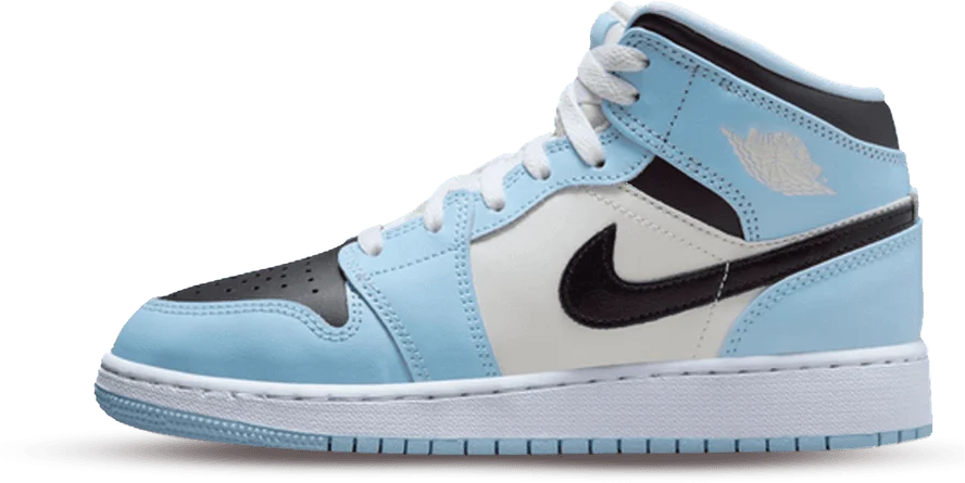 Asics Jordan 1 Mid Ice Blue (2022) GS Blauw