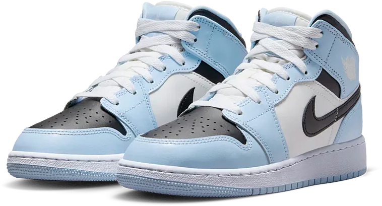 Asics Jordan 1 Mid Ice Blue (2022) GS Blauw