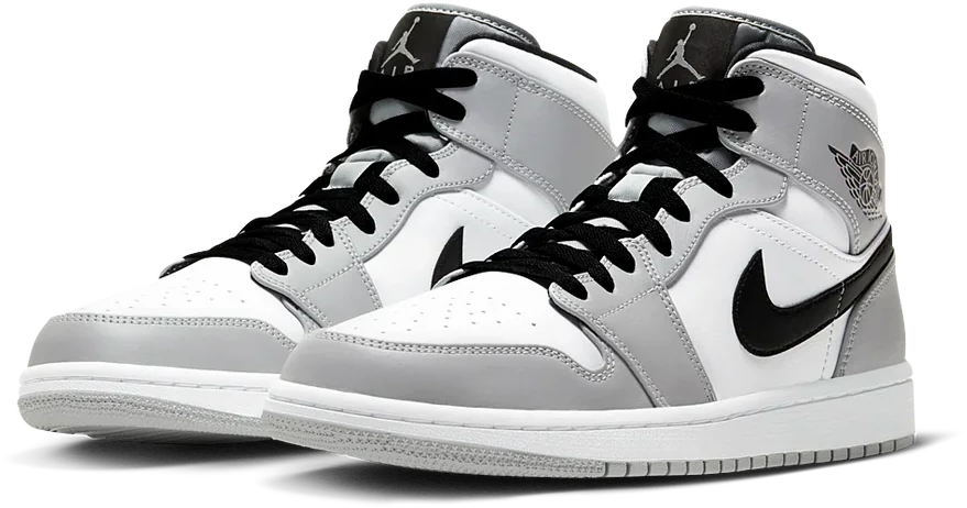 Asics Jordan 1 Mid Light Smoke Grey Grijs