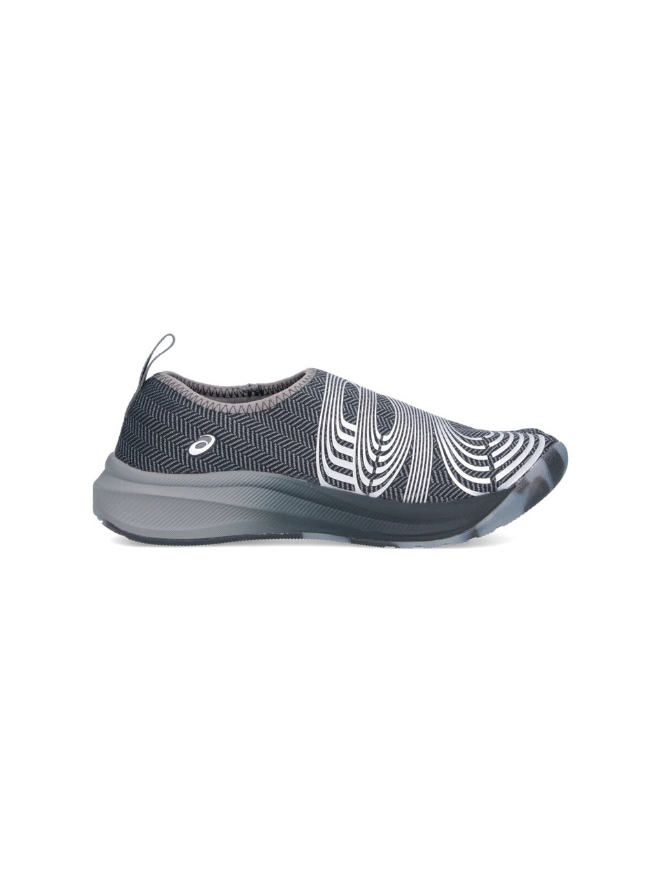 Asics Grey Textured Herringbone Split-Toe Sneakers Grijs