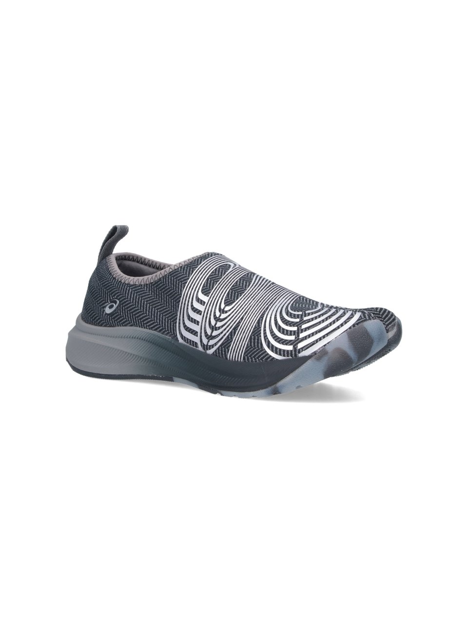 Asics Grey Textured Herringbone Split-Toe Sneakers Grijs
