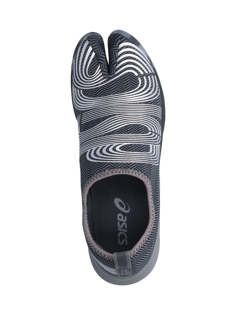 Asics Grey Textured Herringbone Split-Toe Sneakers Grijs