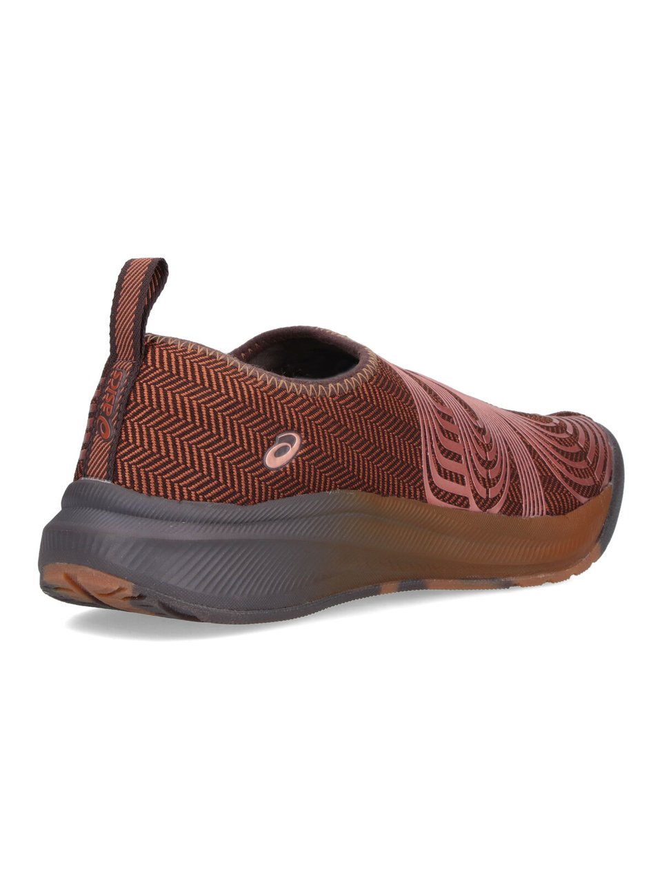 Asics Brown Swirling Pattern Slip-On Sneakers Bruin