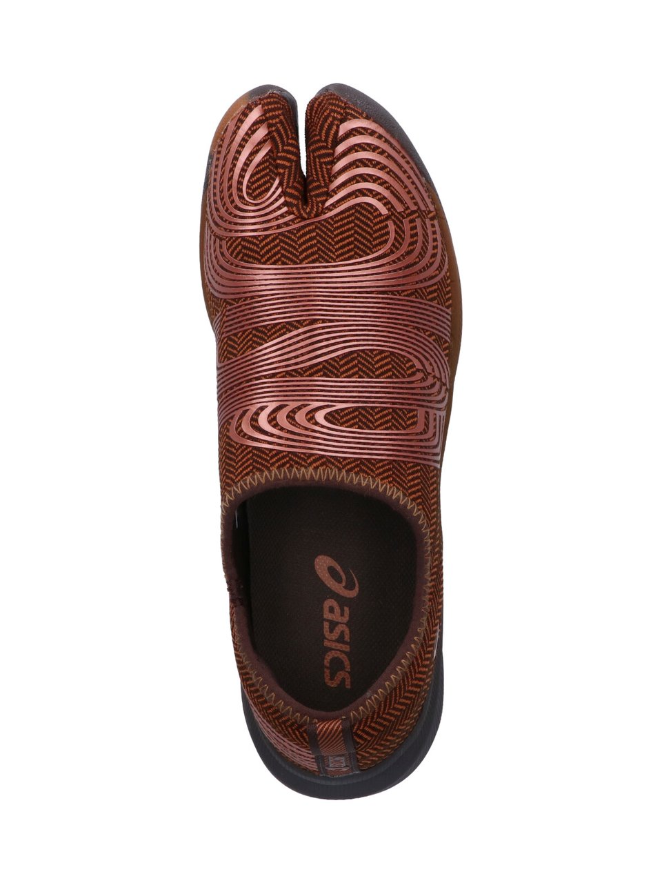 Asics Brown Swirling Pattern Slip-On Sneakers Bruin