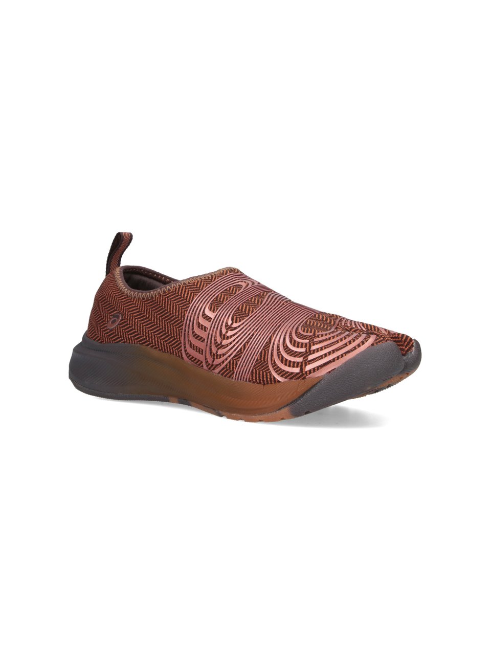 Asics Brown Swirling Pattern Slip-On Sneakers Bruin