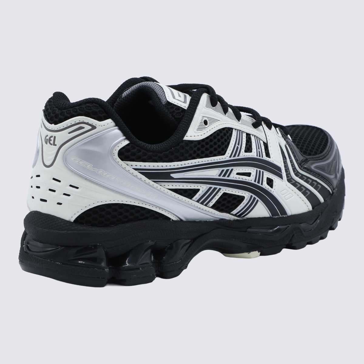 Asics Dynamic Black Mesh Sneakers with Sculpted Heel Zwart