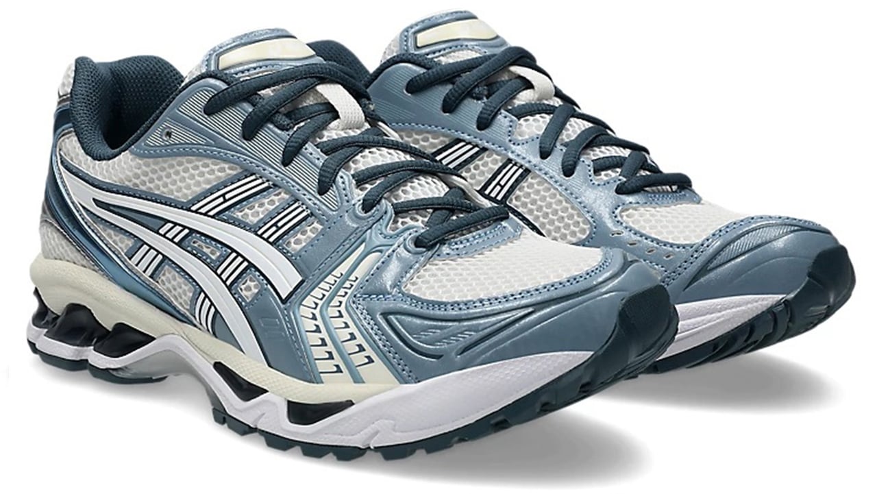 Asics Sneakers Cream/Raw Indigo Blauw