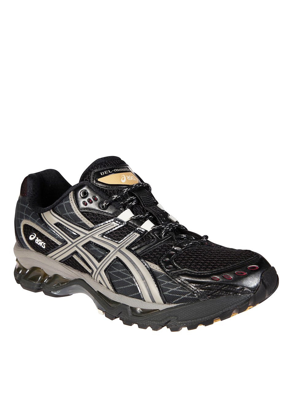 Asics Black Gel-Nimbus 10.1 Mesh Sneakers Grijs