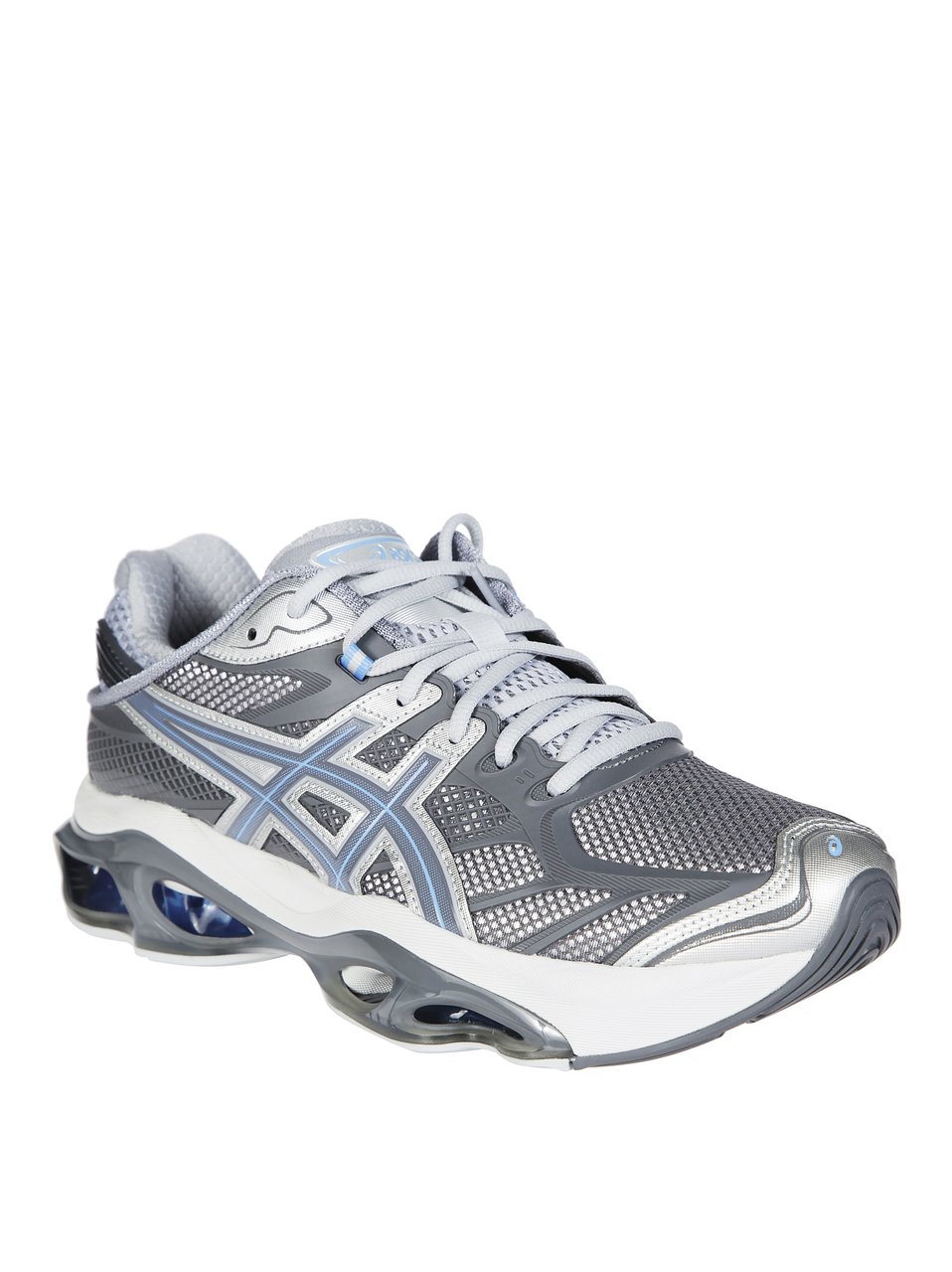 Asics Grey Gel-Kinetic 2.0 Mesh Sneakers Grijs