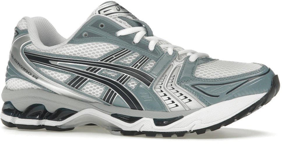 Asics Gel-Kayano 14 White Fjord Grey Blauw