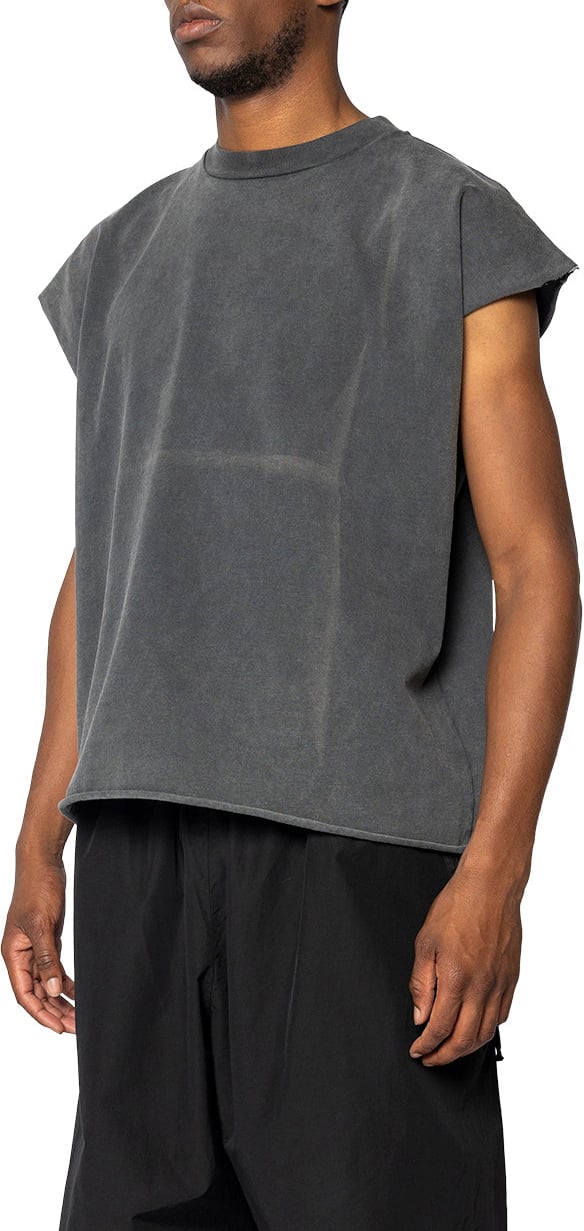ASKYURSELF RAW SLEEVELESS TANK VINTAGE BLACK Zwart