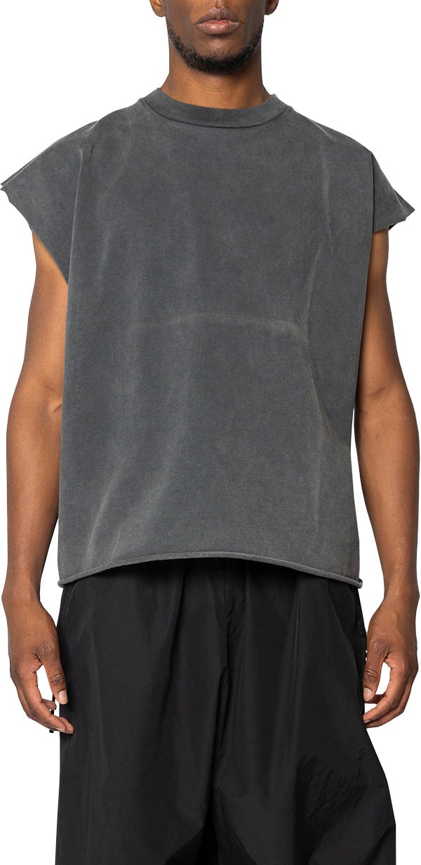 ASKYURSELF RAW SLEEVELESS TANK VINTAGE BLACK Zwart
