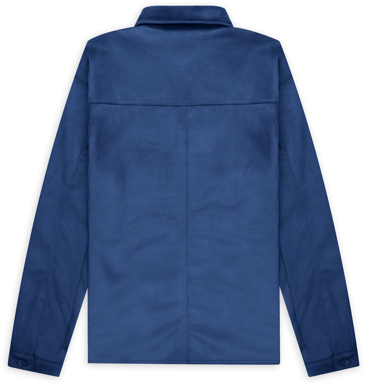 ASPACT Aspact Suede Overshirt Blue Blauw