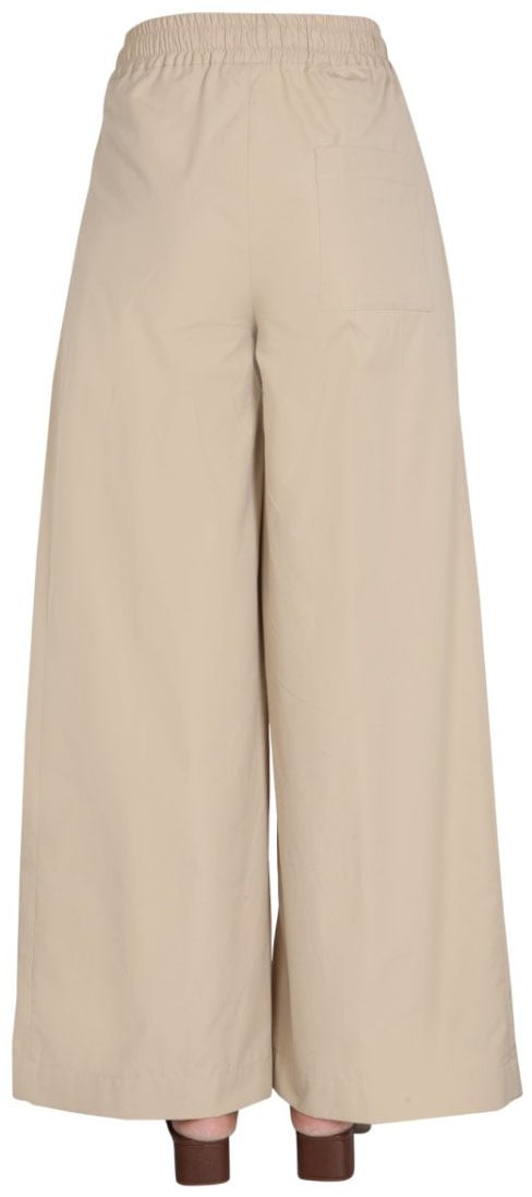 Aspesi Wide-Leg Poplin Pants With Drawstring Waist Neutraal