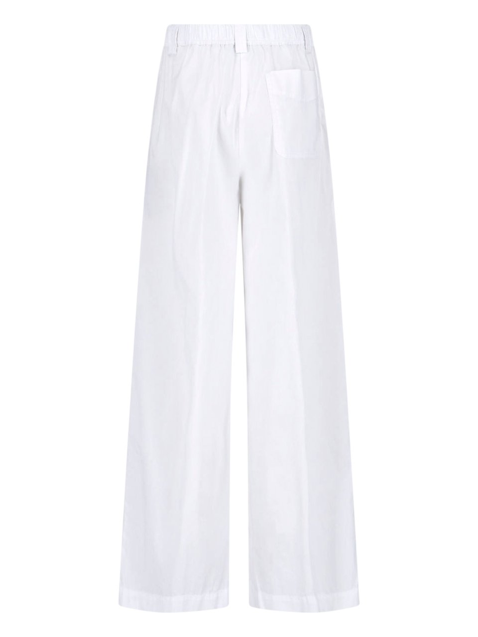 Aspesi Wide Cotton Blend Trousers – White Wit
