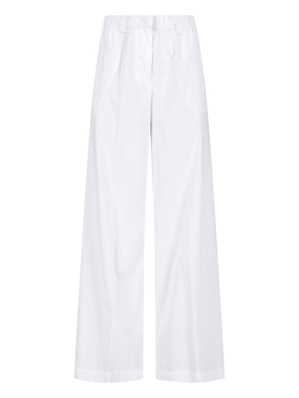Aspesi Wide Cotton Blend Trousers – White Wit