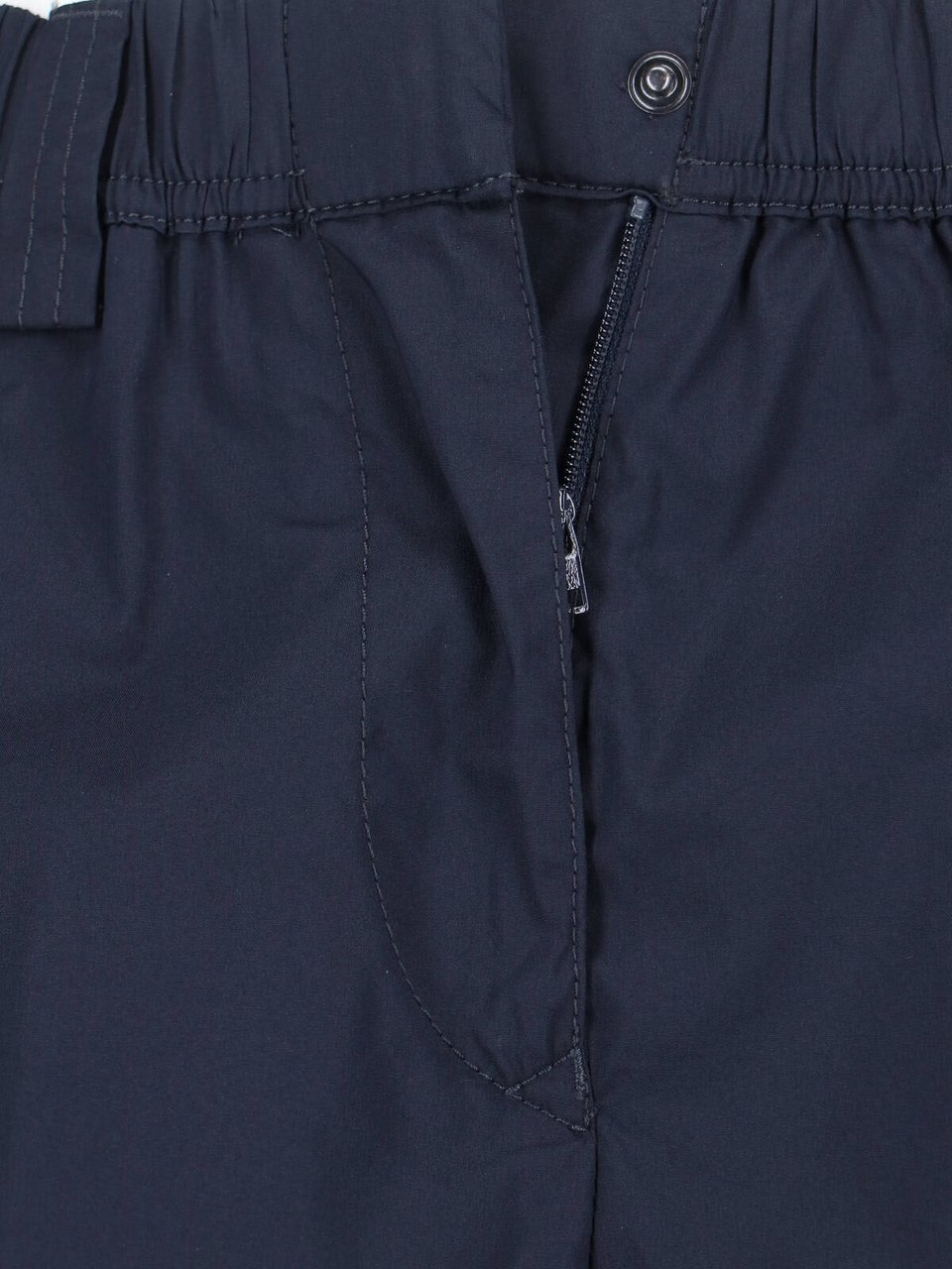 Aspesi Wide Cotton Blend Trousers – Blue Blauw