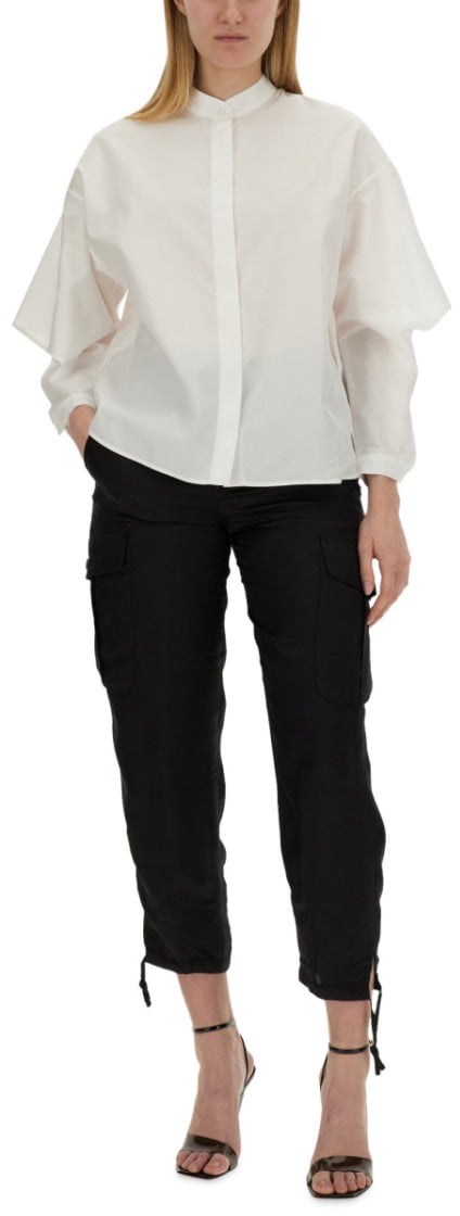 Aspesi Regular Fit Cargo Pants With Adjustable Hems And Side Pockets Zwart