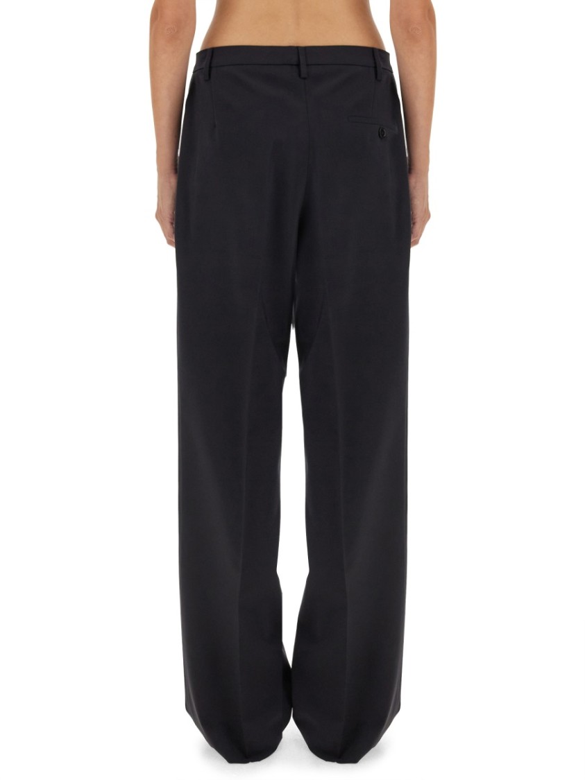 Aspesi Tailored High-Waist Pants With Wide Legs Blauw