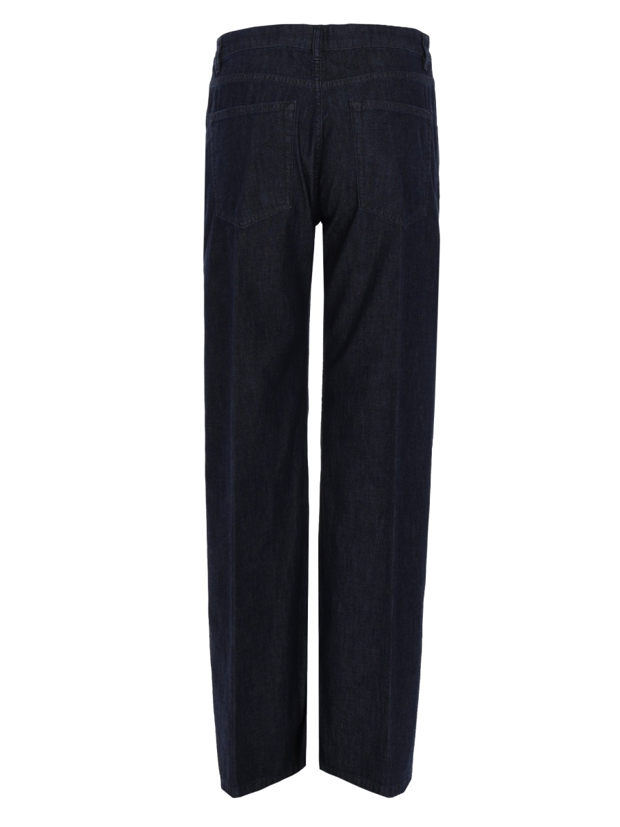 Aspesi Straight-Leg Classic Five-Pocket Jeans Zwart