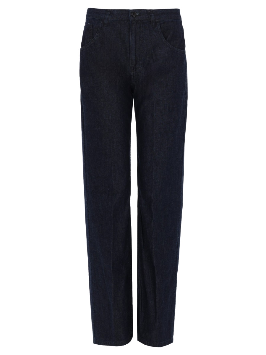 Aspesi Straight-Leg Classic Five-Pocket Jeans Zwart