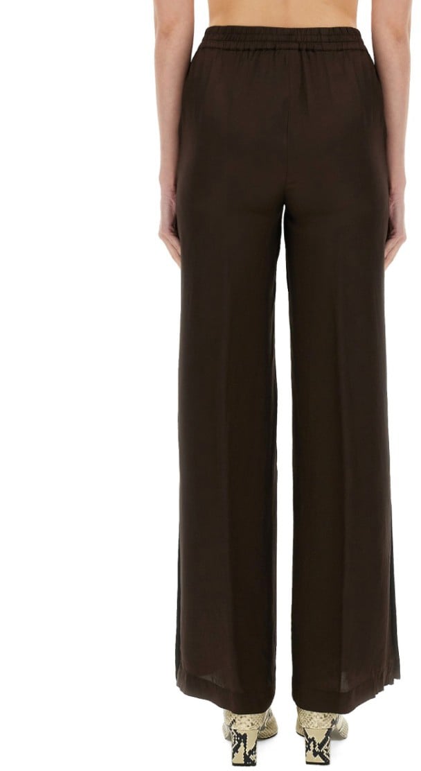 Aspesi Wide-Leg Viscose Pants Zwart