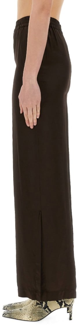 Aspesi Wide-Leg Viscose Pants Zwart