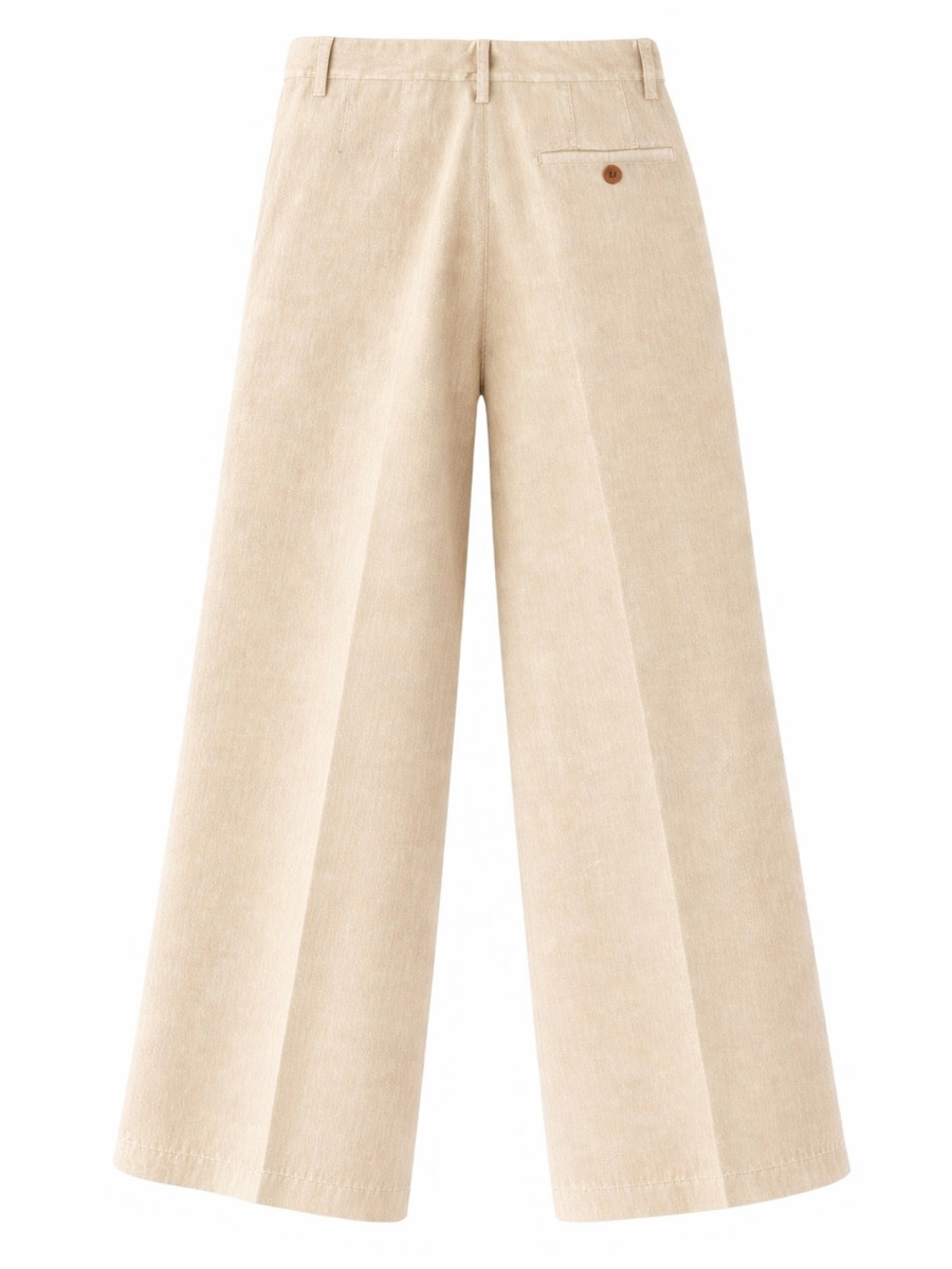 Aspesi High Waist Front Pleats Tailored Pants Neutraal