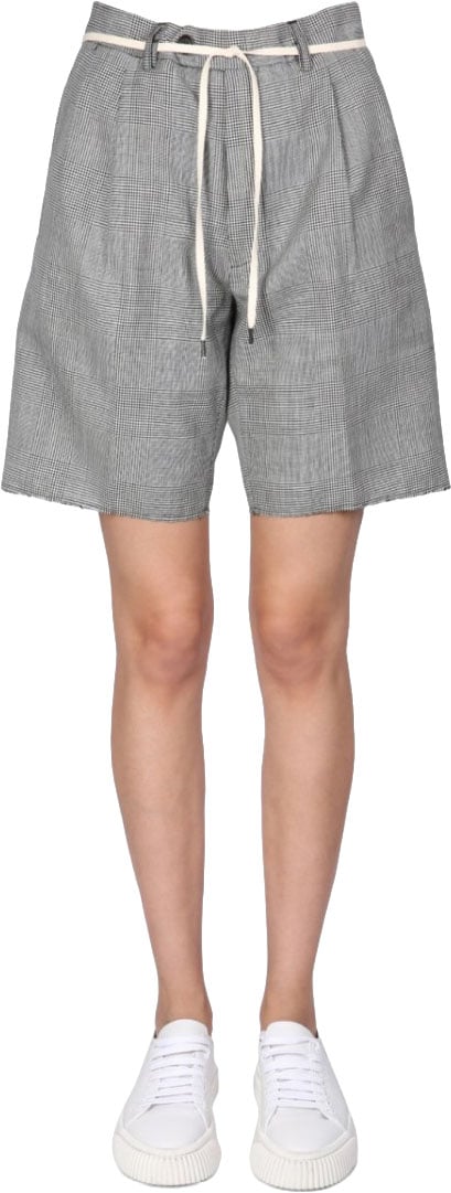 Aspesi Stretch Flannel Bermuda Shorts Grijs