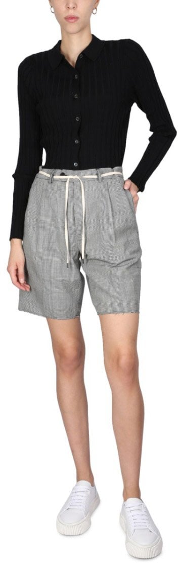 Aspesi Stretch Flannel Bermuda Shorts Grijs