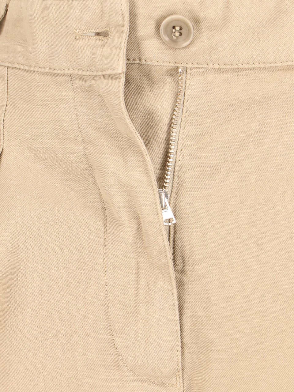 Aspesi Beige Cotton Linen Shorts Neutraal