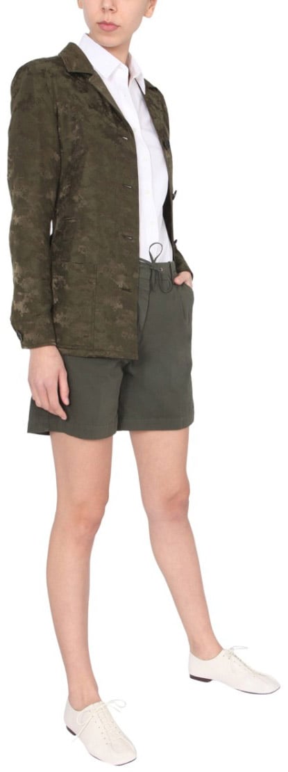 Aspesi Green Camouflage Patterned Regular Fit Jacket Grijs