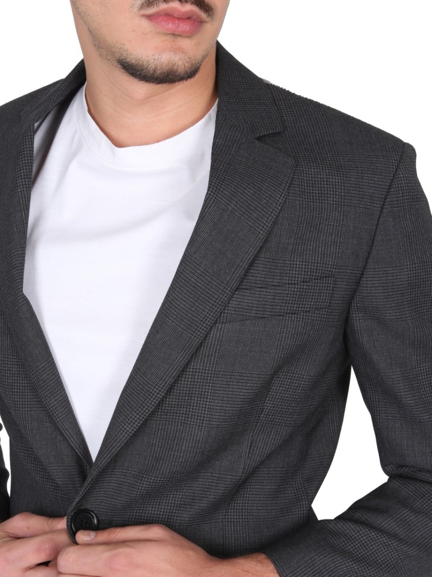 Aspesi Single-Breasted Virgin Wool Jacket Zwart