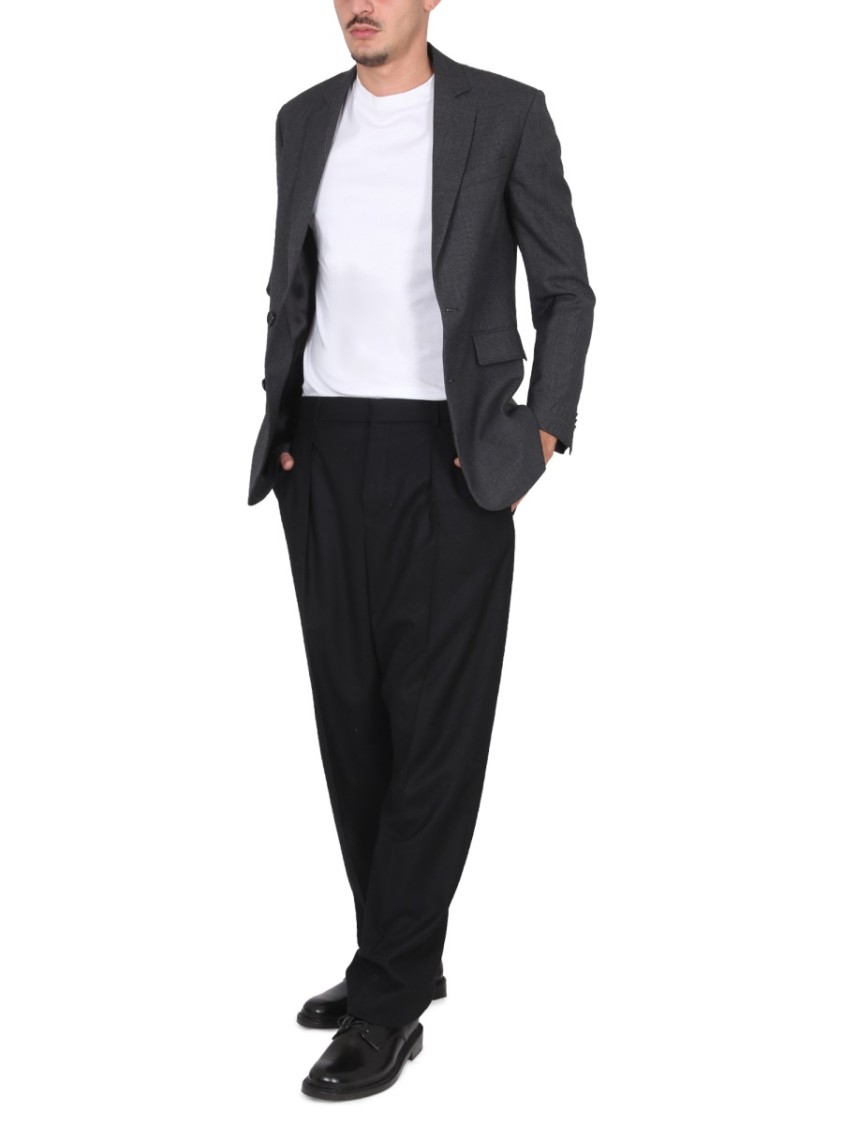 Aspesi Single-Breasted Virgin Wool Jacket Zwart