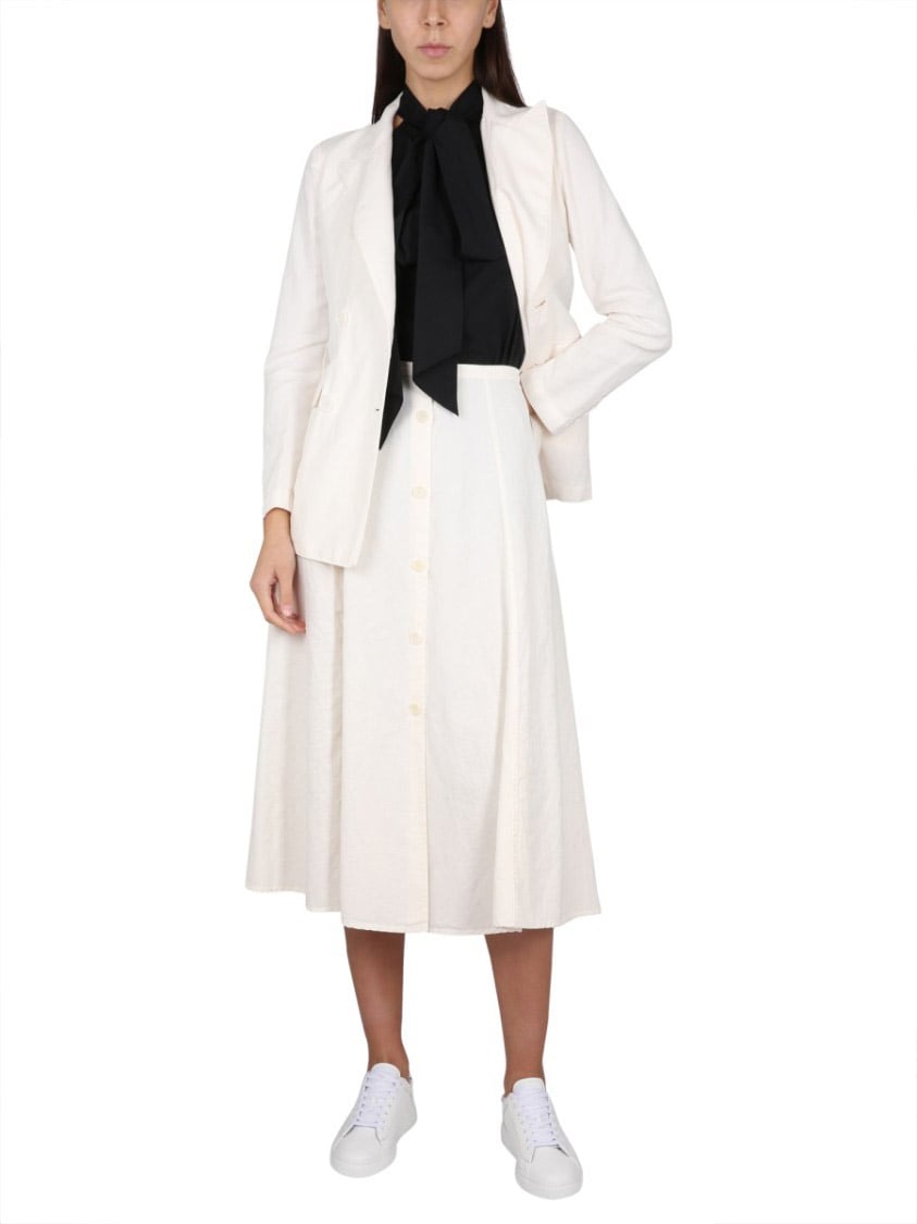 Aspesi Double-Breasted Jacket With Peaked Lapels Wit