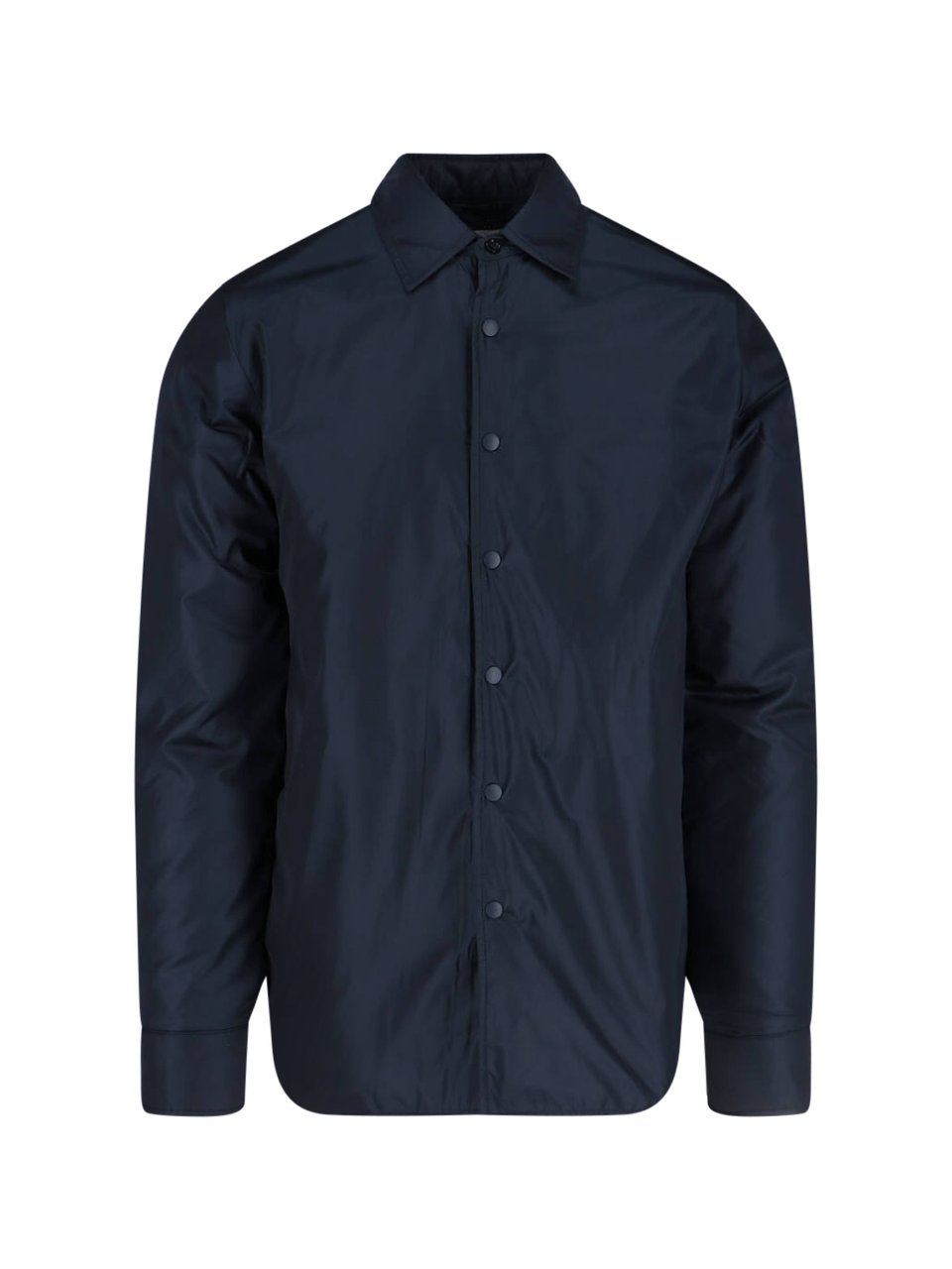 Aspesi Navy Blue Re-Shirt Nylon Casual Shirt Blauw