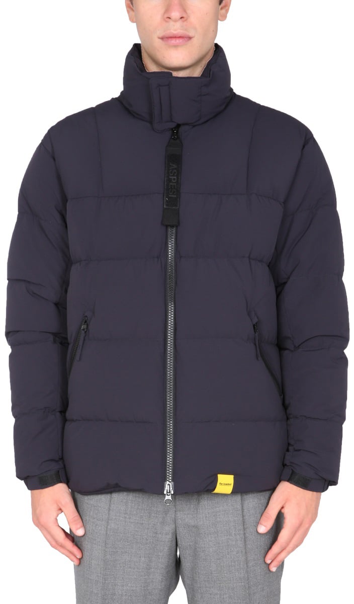 Aspesi HIGH NECK DOWN JACKET Blauw