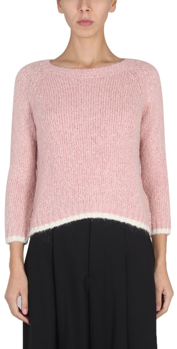 Aspesi ALPACA BLEND SWEATER Roze