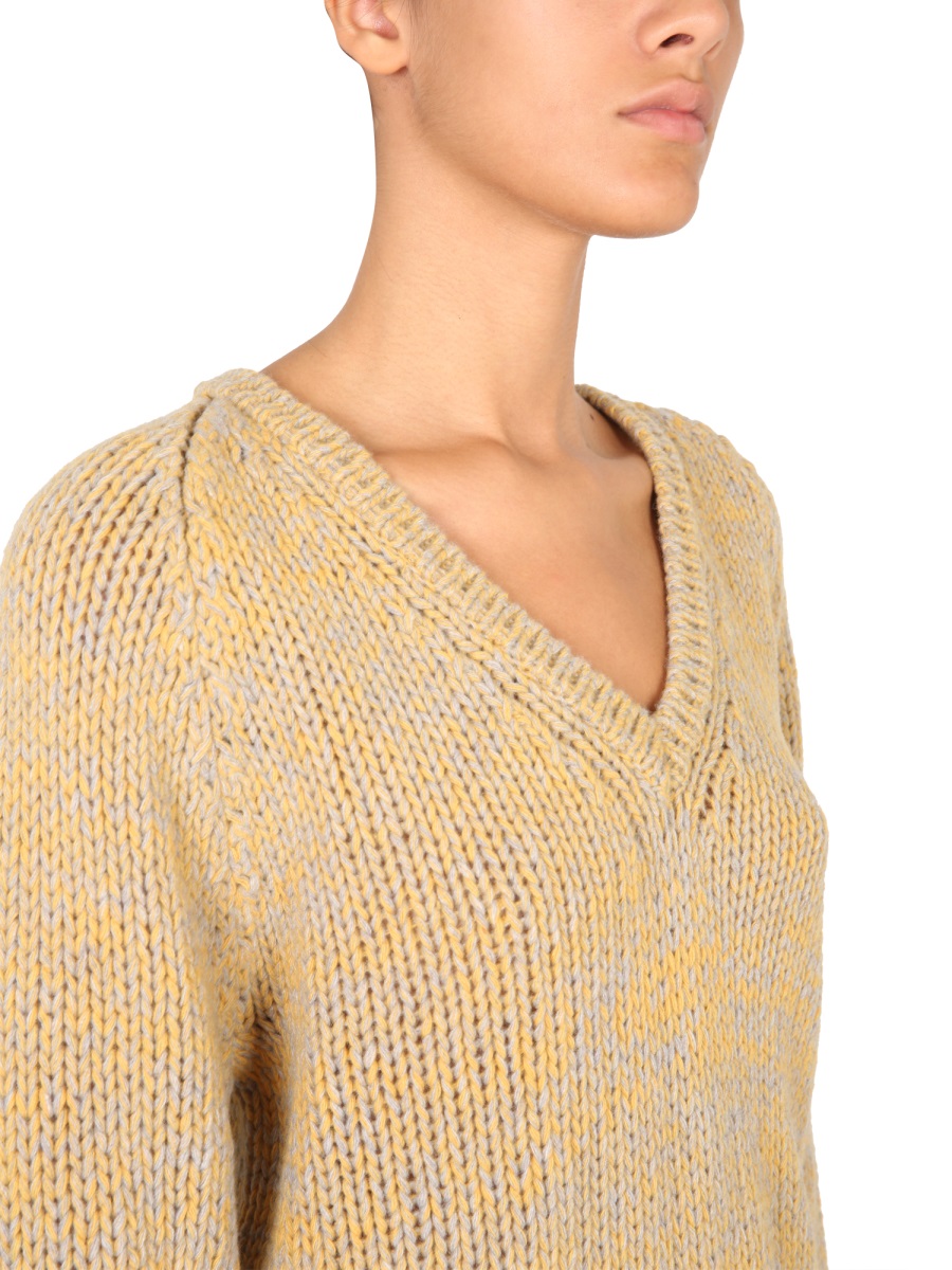 Aspesi V-NECK SWEATER Geel