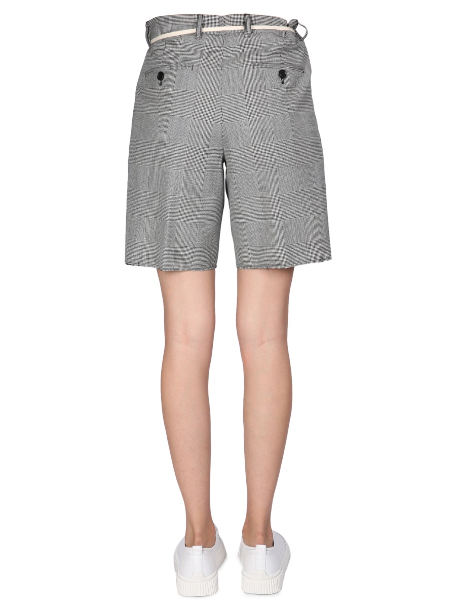 Aspesi STRETCH FLANNEL BERMUDA SHORTS Grijs