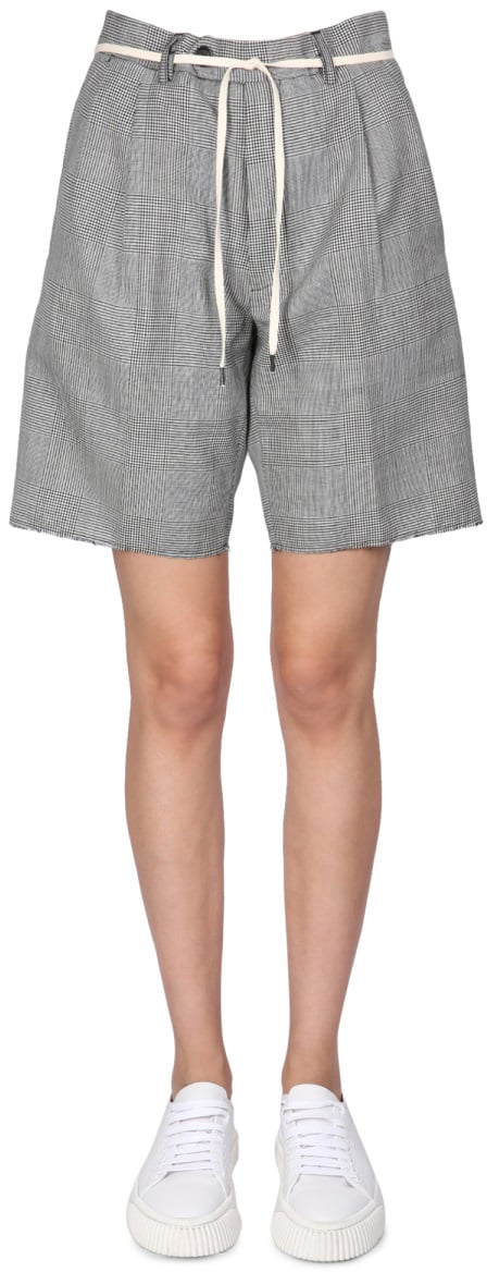 Aspesi STRETCH FLANNEL BERMUDA SHORTS Grijs