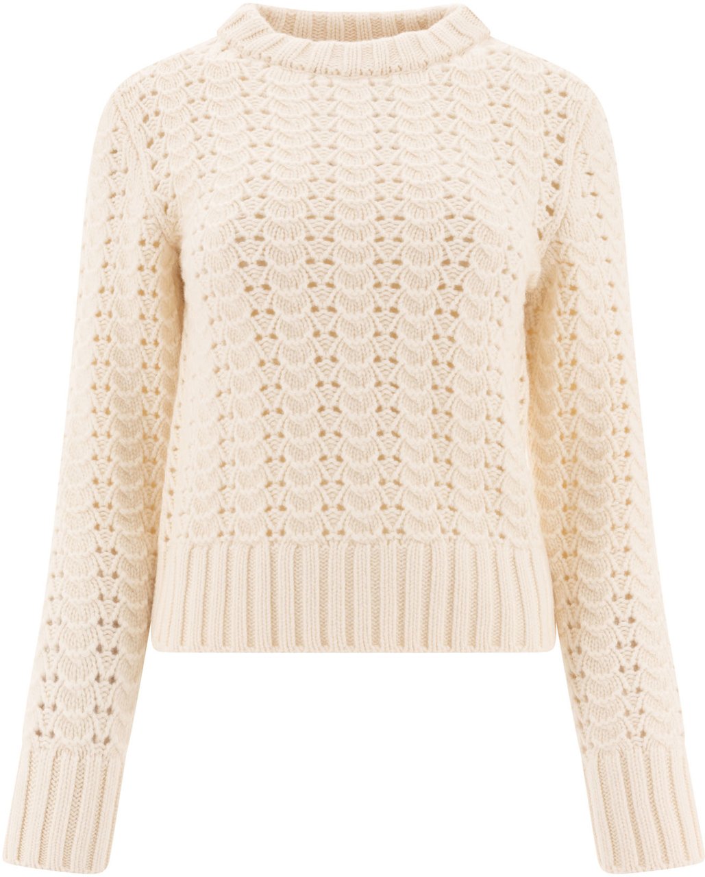 Aspesi Maglione girocollo in maglia pointelle Wit