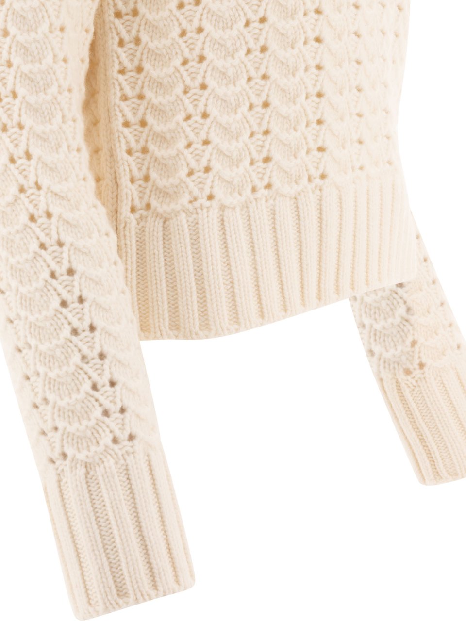 Aspesi Maglione girocollo in maglia pointelle Wit