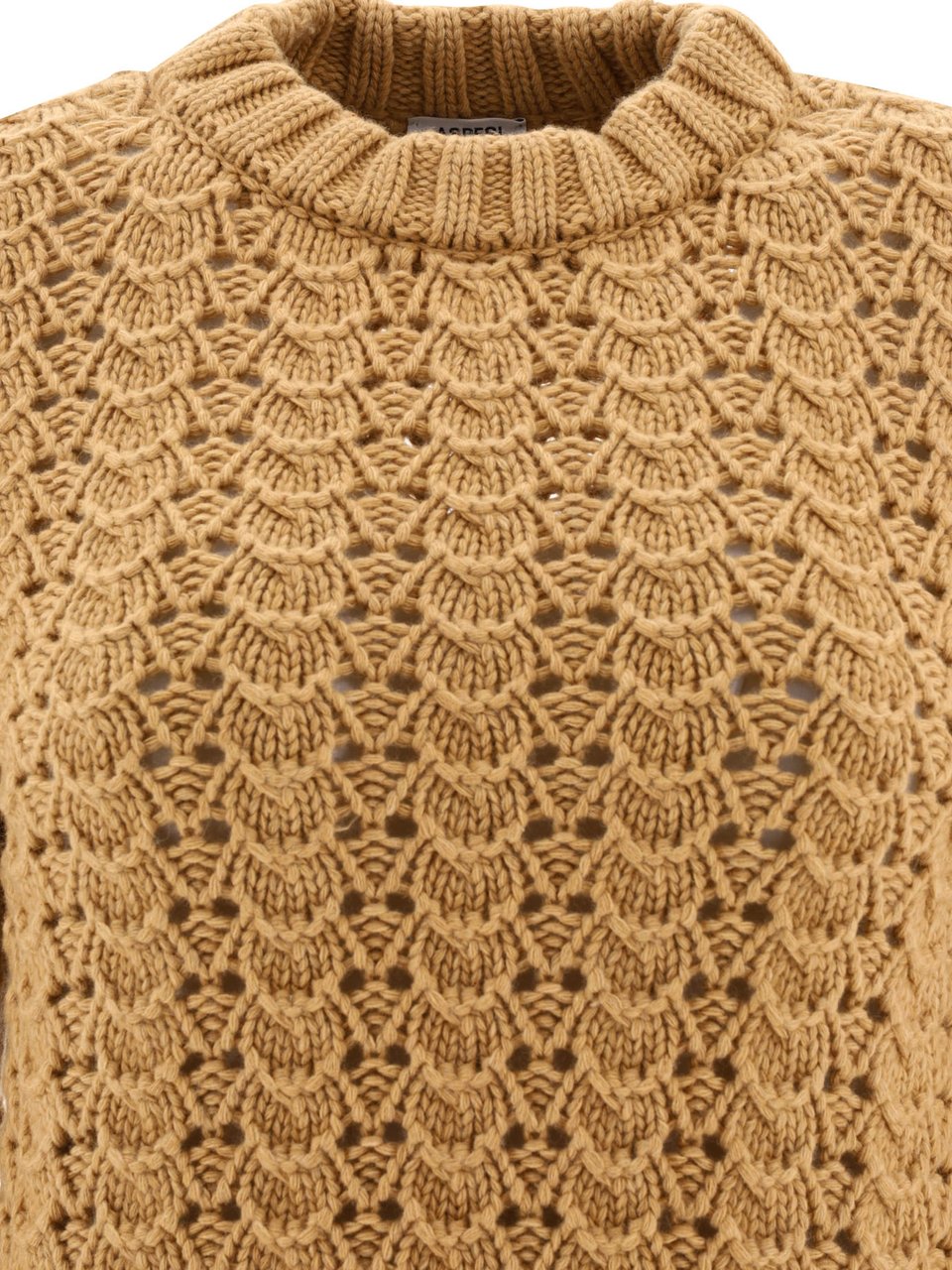 Aspesi Maglione girocollo in maglia pointelle Bruin