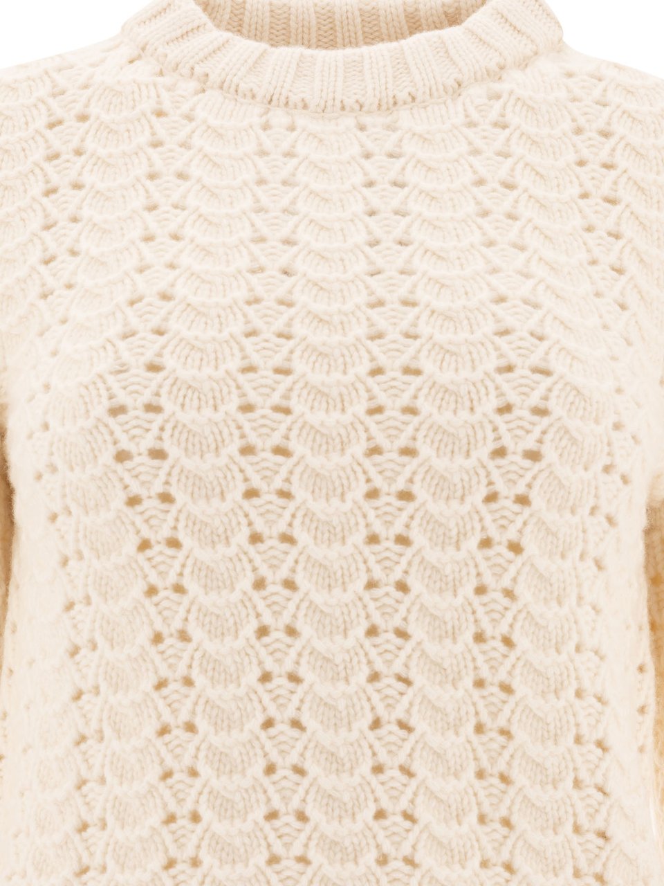 Aspesi Maglione girocollo in maglia pointelle Wit