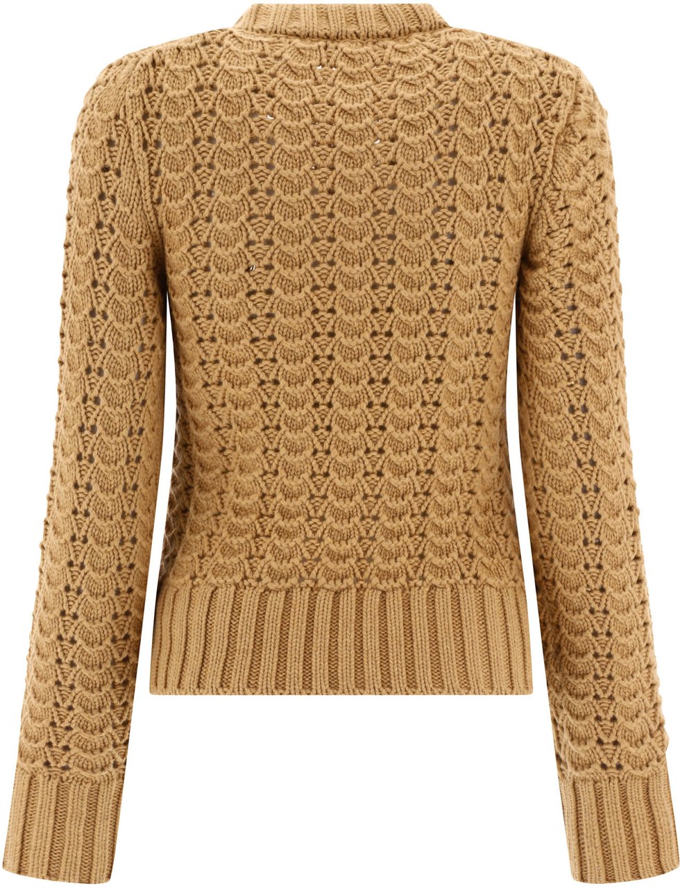 Aspesi Maglione girocollo in maglia pointelle Bruin